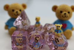 Teddy Bear RPG Dice Set Plastic Dice Foam Brain Games