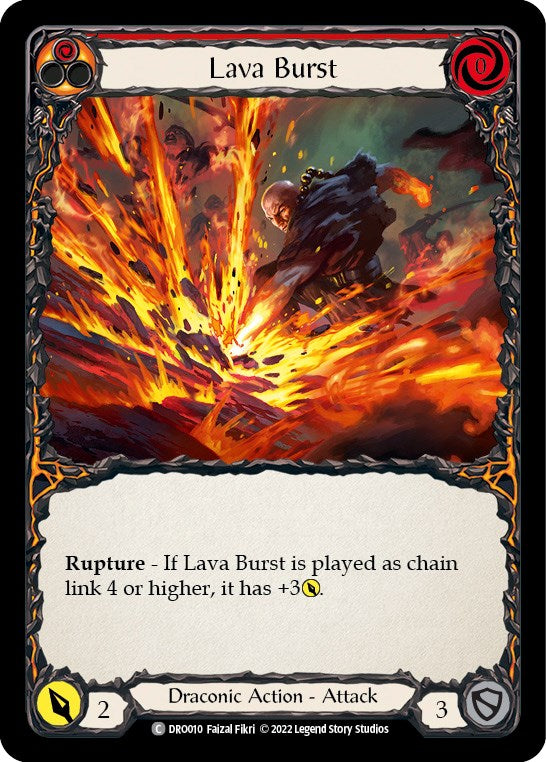 Flesh and Blood TCG | Lava Burst [DRO010] (Uprising Dromai Blitz Deck) | The Nerd Merchant