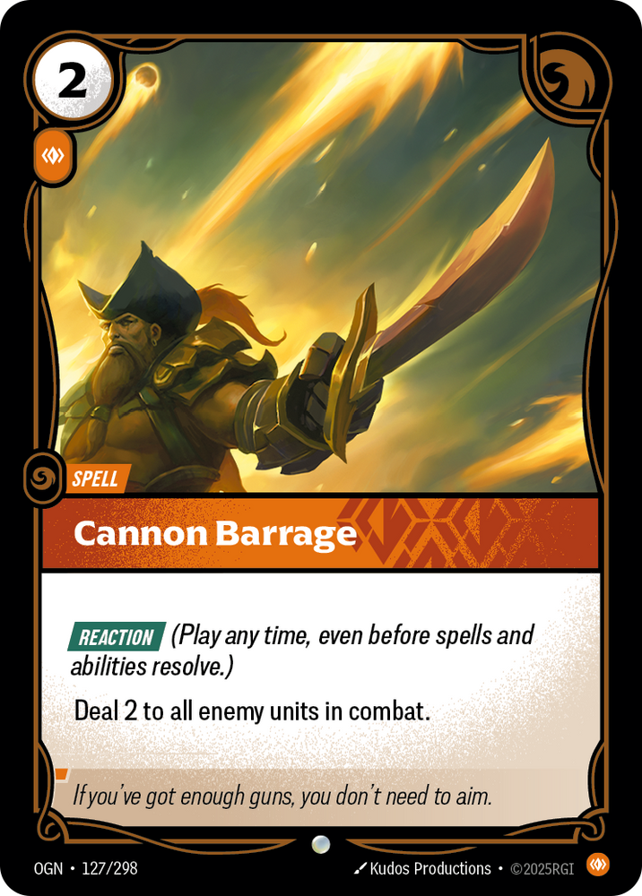 Cannon Barrage - Origins #127