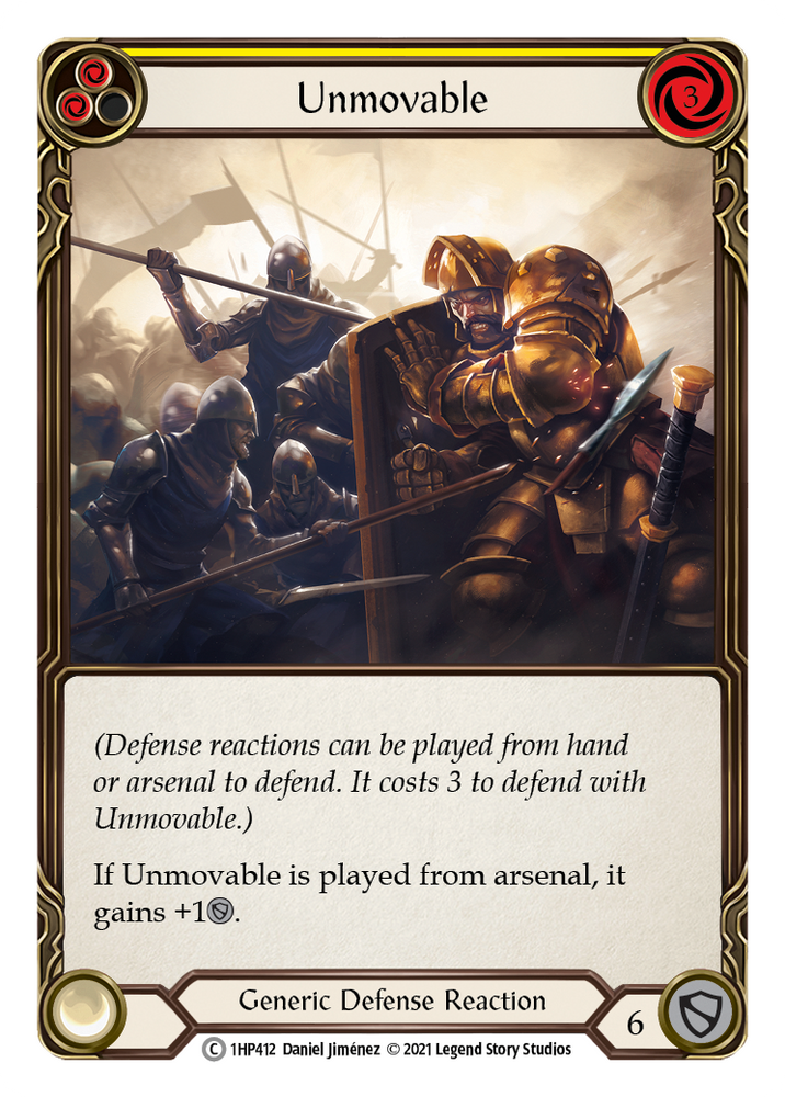 Flesh and Blood TCG | Unmovable (Yellow) [1HP412] (History Pack 1) | The Nerd Merchant