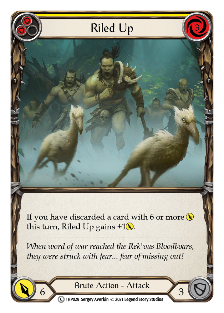 Flesh and Blood TCG | Riled Up (Yellow) [1HP029] (History Pack 1) | The Nerd Merchant