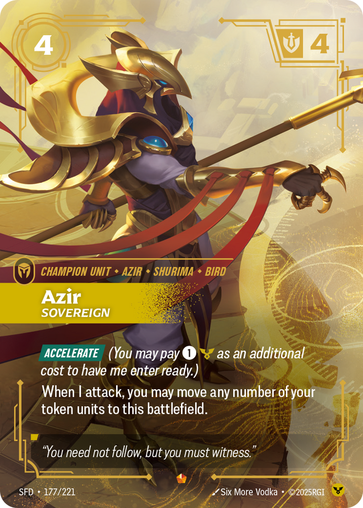 Azir, Sovereign (Foil) - Spiritforged #177