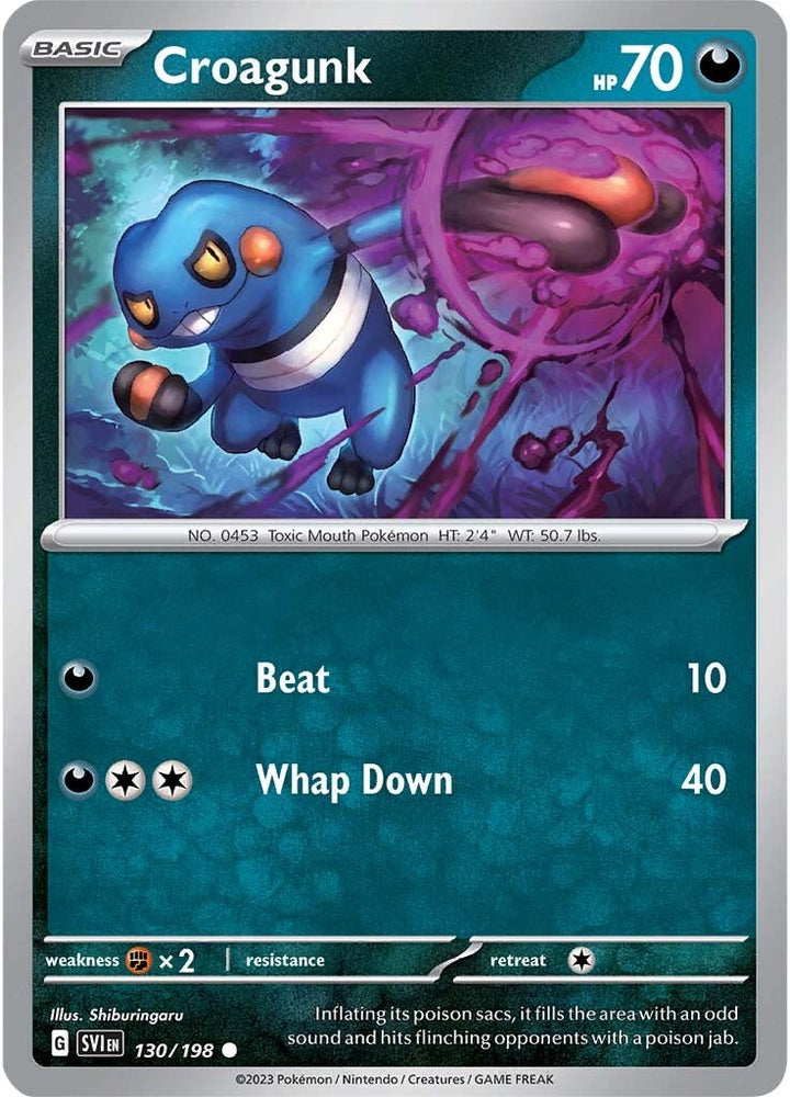 Pokemon | Croagunk (130/198) [Scarlet & Violet: Base Set] | The Nerd Merchant