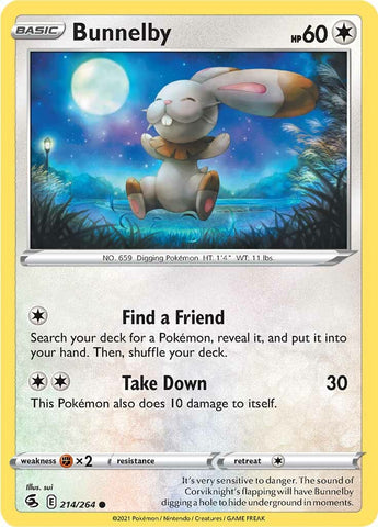 Pokemon | Bunnelby (214/264) [Sword & Shield: Fusion Strike] | The Nerd Merchant