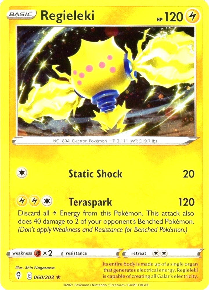 Pokemon | Regieleki (060/203) (Cosmos Holo) [Sword & Shield: Evolving Skies] | The Nerd Merchant