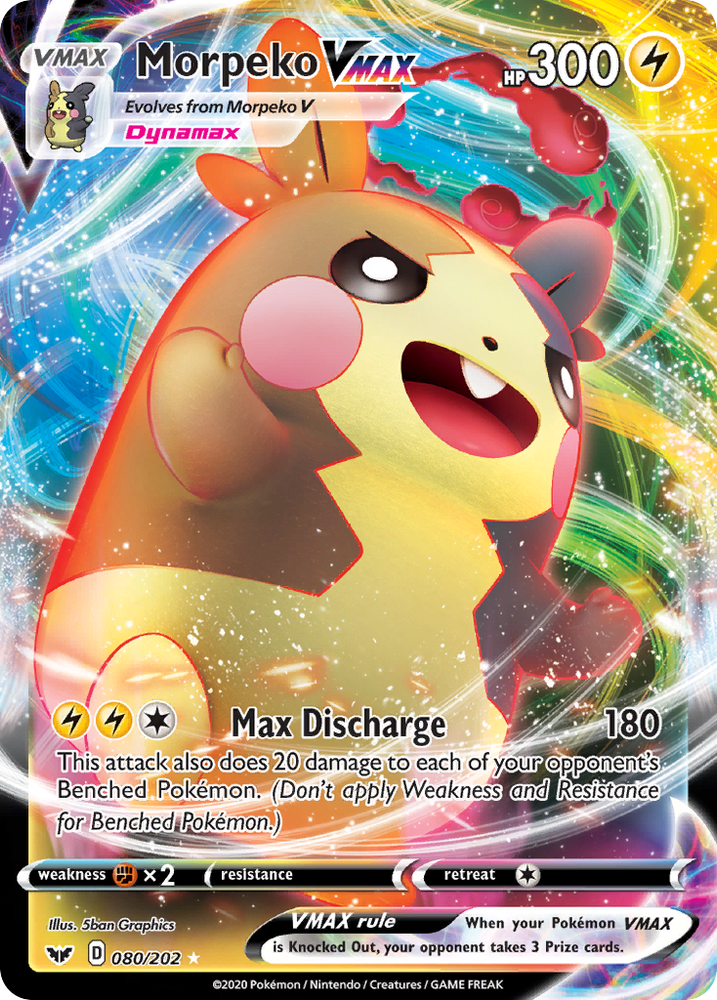 Pokemon | Morpeko VMAX (080/202) [Sword & Shield: Base Set] | The Nerd Merchant