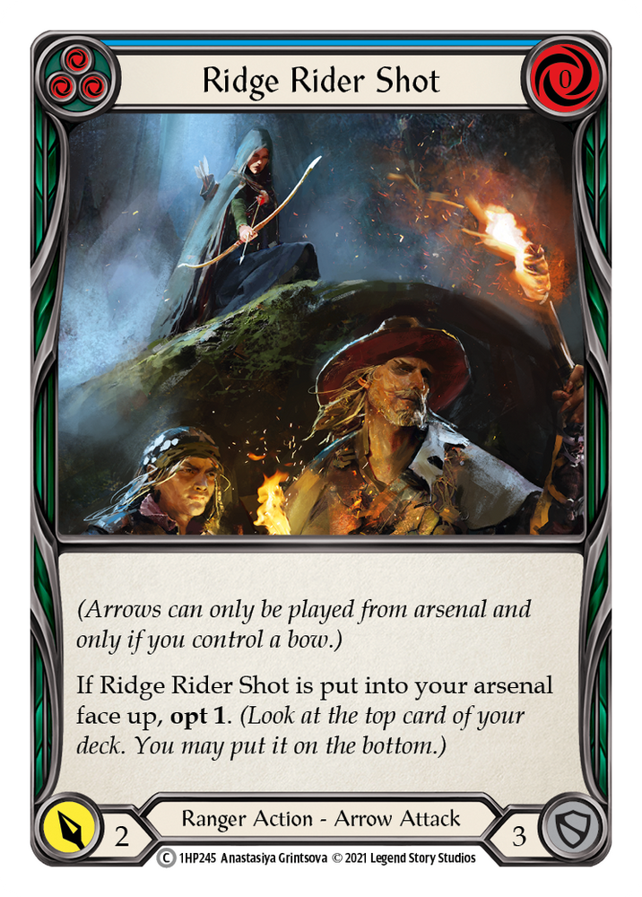 Flesh and Blood TCG | Ridge Rider Shot (Blue) [1HP245] (History Pack 1) | The Nerd Merchant