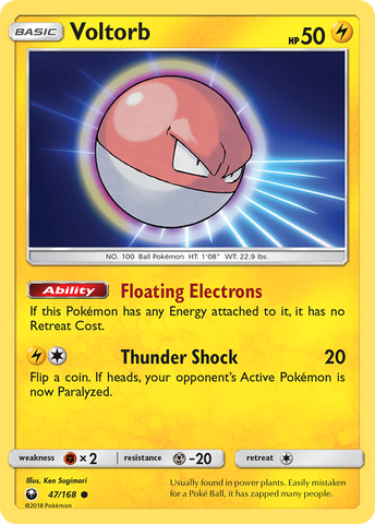 Pokemon | Voltorb (47/168) [Sun & Moon: Celestial Storm] | The Nerd Merchant