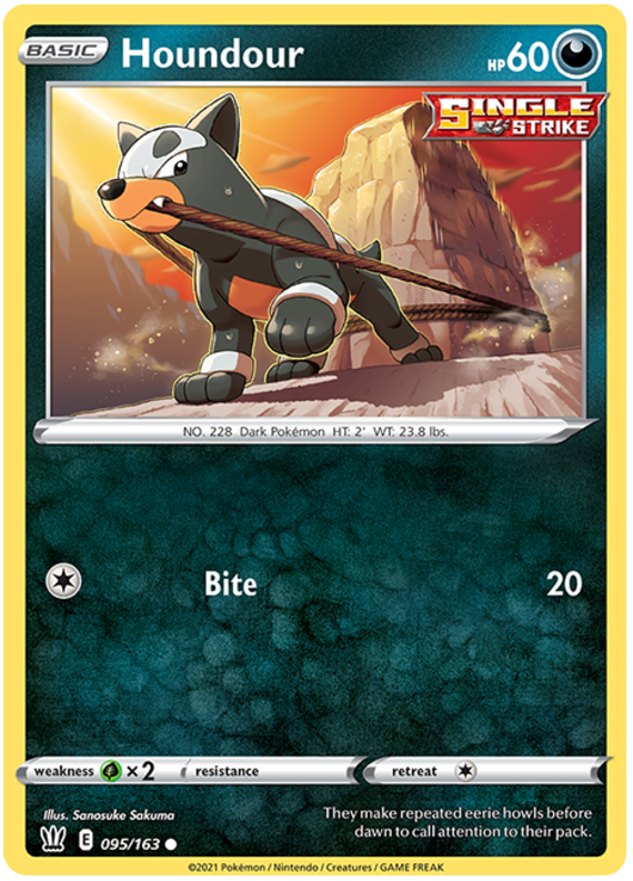 Pokemon | Houndour (095/163) [Sword & Shield: Battle Styles] | The Nerd Merchant