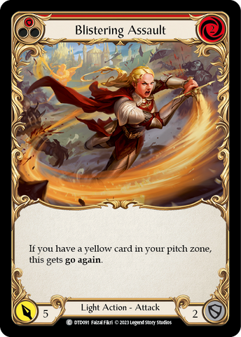 Flesh and Blood TCG | Blistering Assault (Red) [DTD091] (Dusk Till Dawn) | The Nerd Merchant