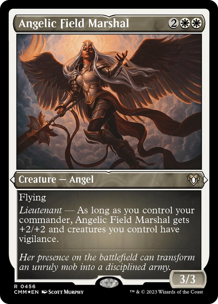 Magic | Angelic Field Marshal (Foil Etched) [Commander Masters] | The Nerd Merchant