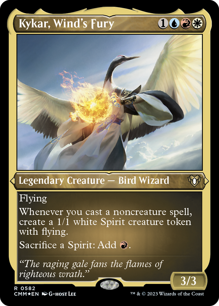 Magic | Kykar, Wind's Fury (Foil Etched) [Commander Masters] | The Nerd Merchant