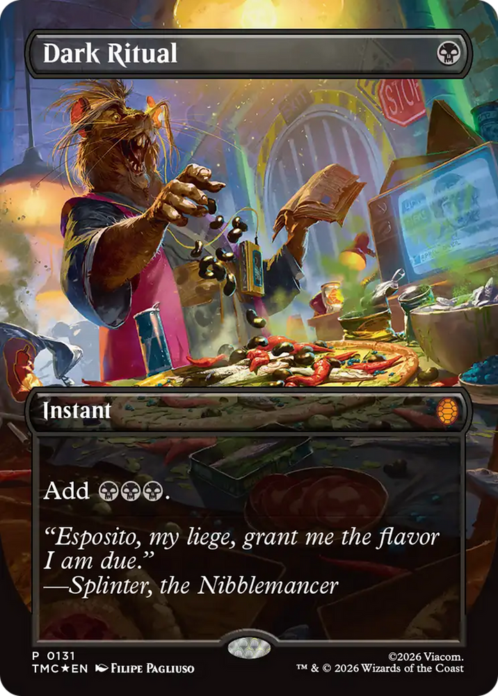 Magic | Dark Ritual (Borderless) [Teenage Mutant Ninja Turtles Commander] | The Nerd Merchant