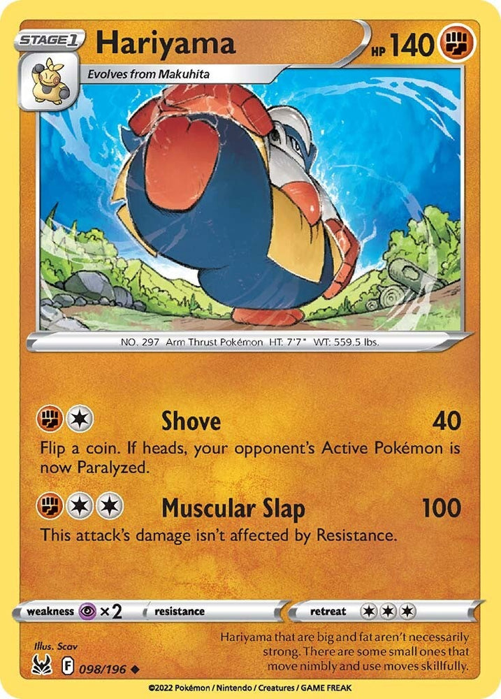 Pokemon | Hariyama (098/196) [Sword & Shield: Lost Origin] | The Nerd Merchant