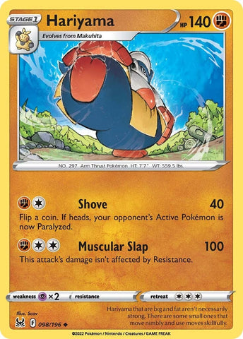 Pokemon | Hariyama (098/196) [Sword & Shield: Lost Origin] | The Nerd Merchant