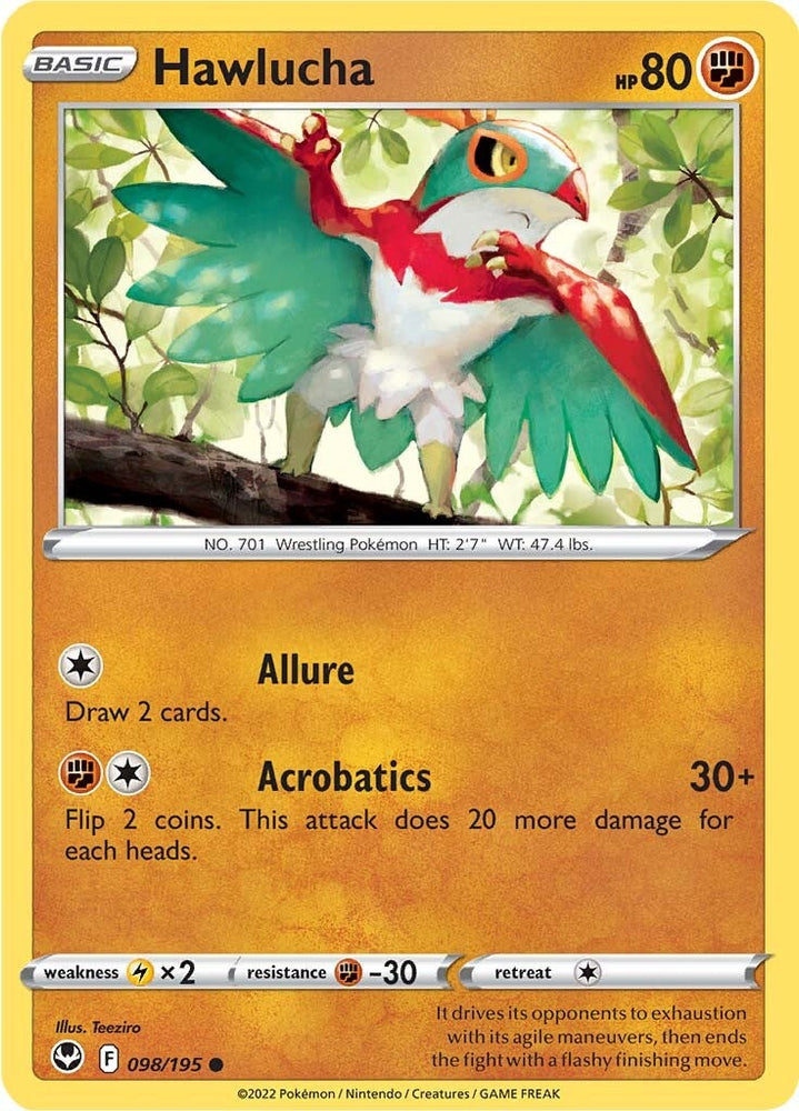 Pokemon | Hawlucha (098/195) [Sword & Shield: Silver Tempest] | The Nerd Merchant