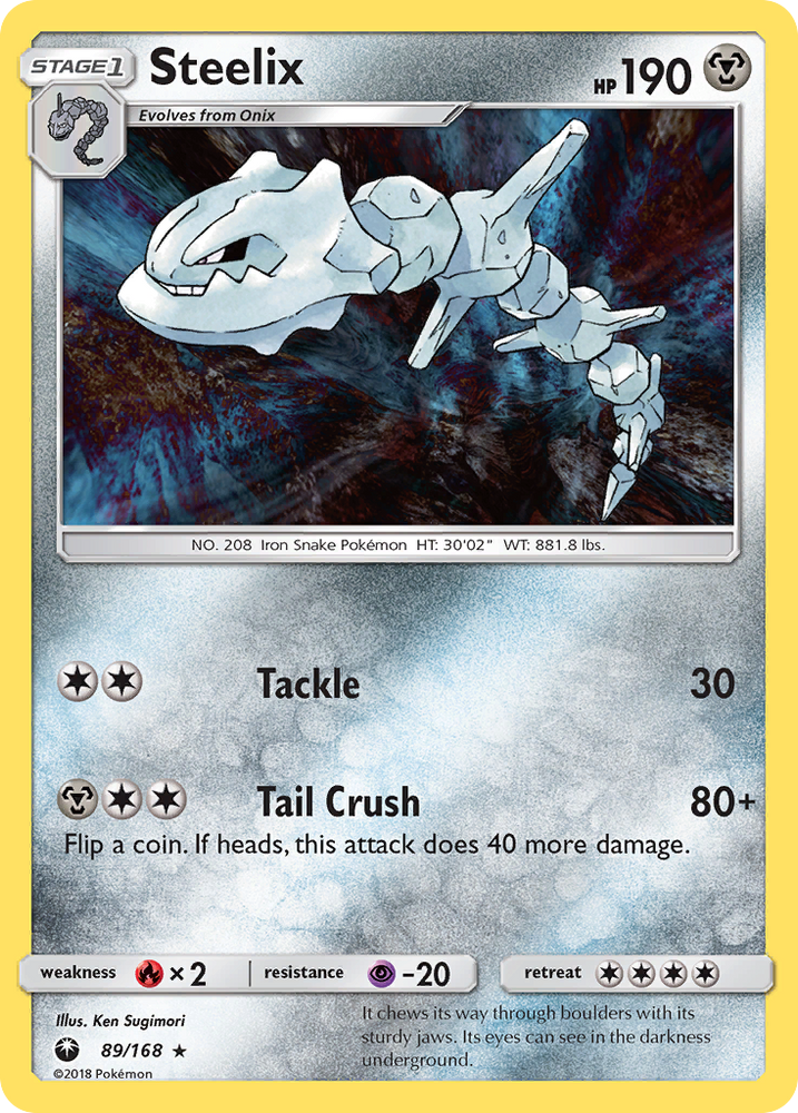 Pokemon | Steelix (89/168) [Sun & Moon: Celestial Storm] | The Nerd Merchant