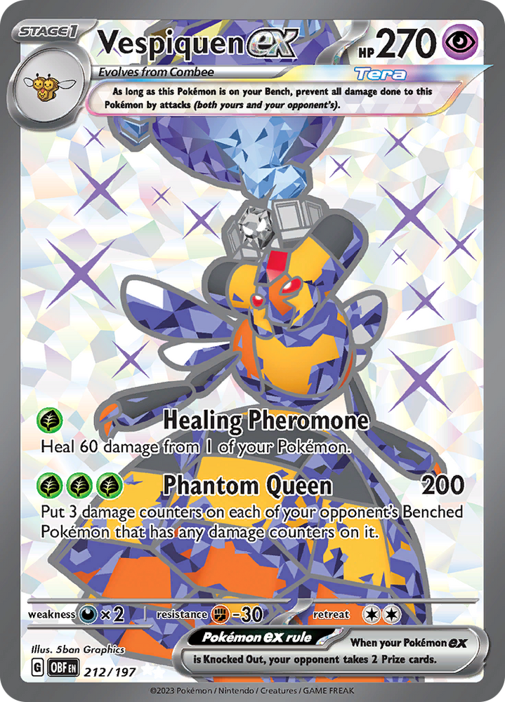 Pokemon | Vespiquen ex (212/197) [Scarlet & Violet: Obsidian Flames] | The Nerd Merchant