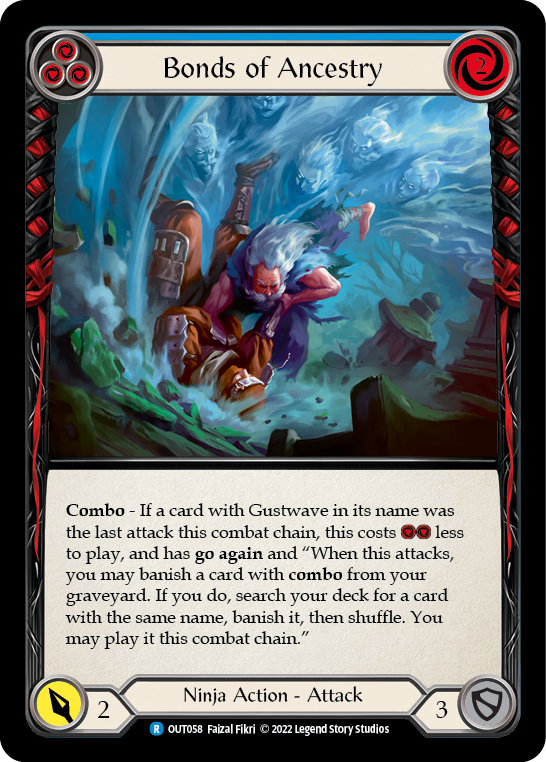 Flesh and Blood TCG | Bonds of Ancestry (Blue) [OUT058] (Outsiders) | The Nerd Merchant