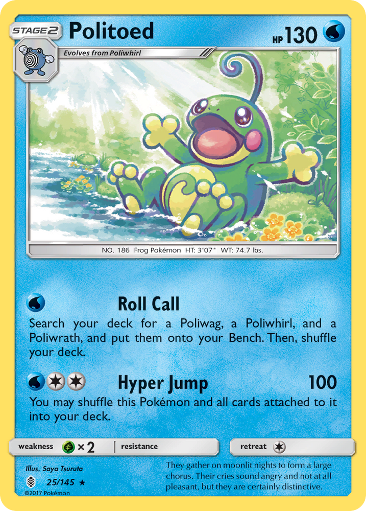 Pokemon | Politoed (25/145) [Sun & Moon: Guardians Rising] | The Nerd Merchant