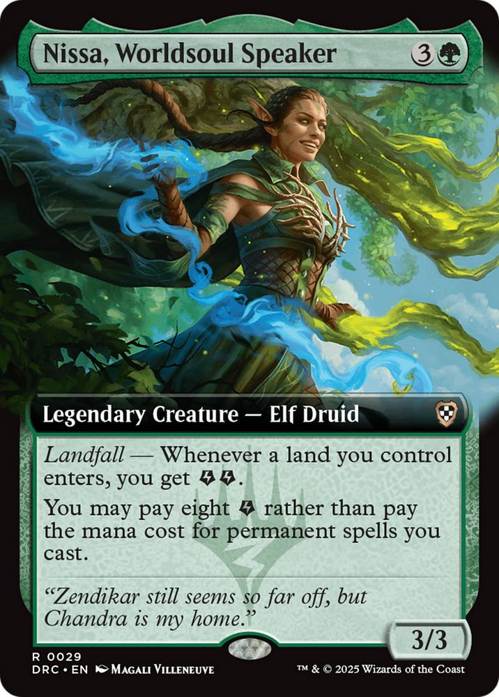Magic | Nissa, Worldsoul Speaker (Extended Art) [Aetherdrift Commander] | The Nerd Merchant
