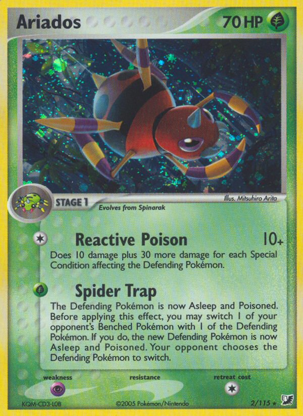 Pokemon | Ariados (2/115) [EX: Unseen Forces] | The Nerd Merchant