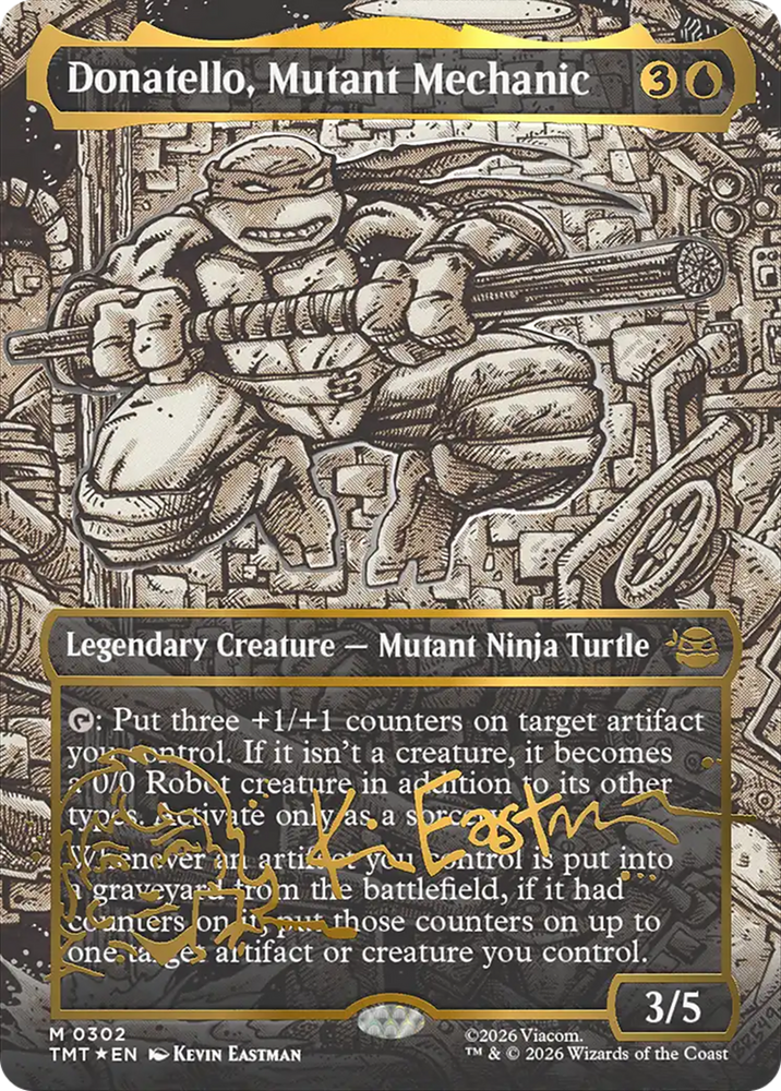 Magic | Donatello, Mutant Mechanic (Borderless) (Gold-Stamped Signature) [Teenage Mutant Ninja Turtles] | The Nerd Merchant