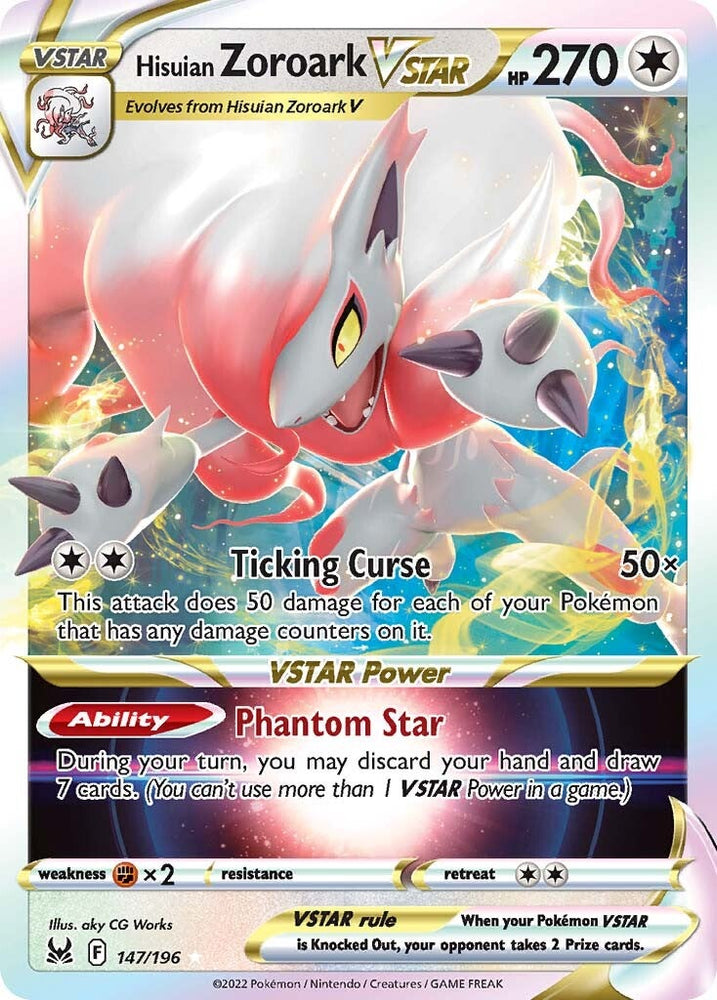 Pokemon | Hisuian Zoroark VSTAR (147/196) [Sword & Shield: Lost Origin] | The Nerd Merchant