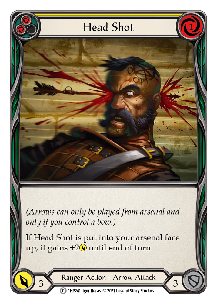Flesh and Blood TCG | Head Shot (Yellow) [1HP241] (History Pack 1) | The Nerd Merchant