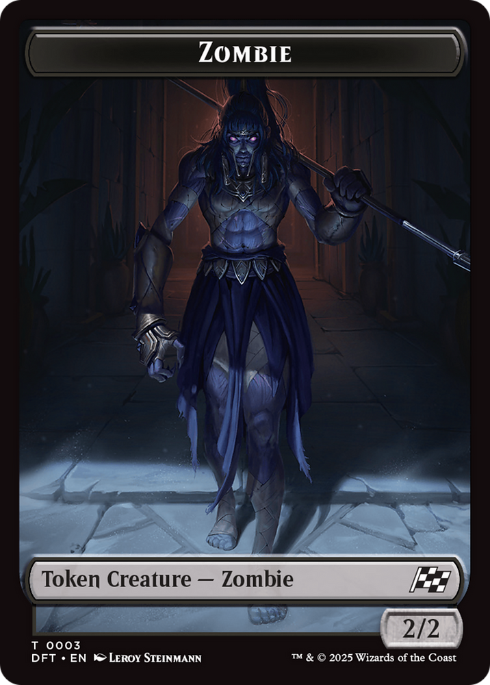 Magic | Zombie Army // Zombie Warrior Double-Sided Token [Aetherdrift Tokens] | The Nerd Merchant