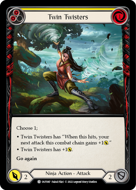 Flesh and Blood TCG | Twin Twisters (Yellow) [OUT087] (Outsiders) | The Nerd Merchant
