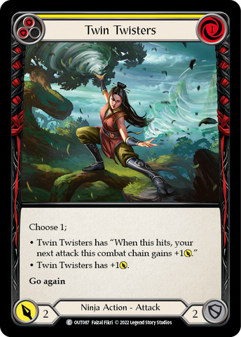 Flesh and Blood TCG | Twin Twisters (Yellow) [OUT087] (Outsiders) | The Nerd Merchant