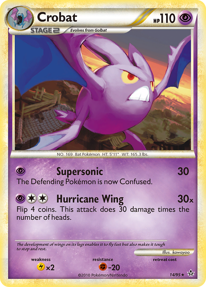 Pokemon | Crobat (14/95) [HeartGold & SoulSilver: Unleashed] | The Nerd Merchant