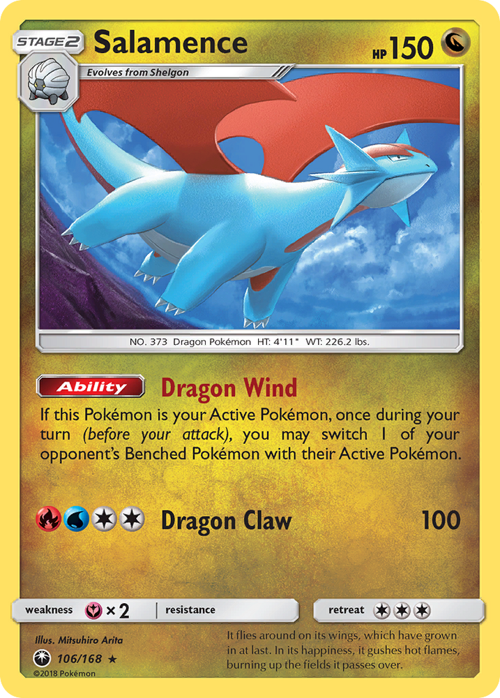 Pokemon | Salamence (106/168) [Sun & Moon: Celestial Storm] | The Nerd Merchant