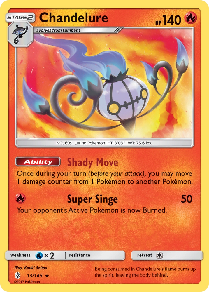 Pokemon | Chandelure (13/145) [Sun & Moon: Guardians Rising] | The Nerd Merchant