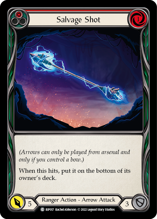 Flesh and Blood TCG | Salvage Shot (Red) [RIP017] (Outsiders Riptide Blitz Deck) | The Nerd Merchant