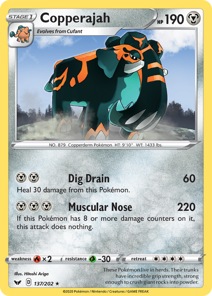 Pokemon | Copperajah (137/202) [Sword & Shield: Base Set] | The Nerd Merchant