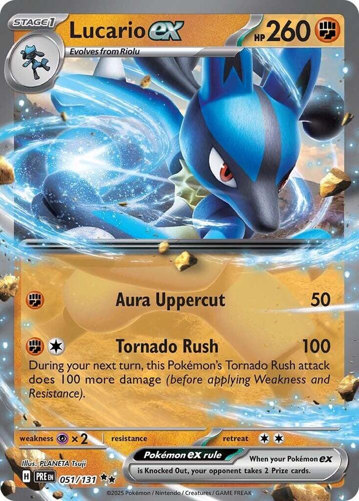 Pokemon | Lucario ex (051/131) [Scarlet & Violet: Prismatic Evolutions] | The Nerd Merchant