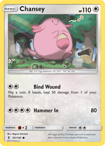 Pokemon | Chansey (101/145) [Sun & Moon: Guardians Rising] | The Nerd Merchant