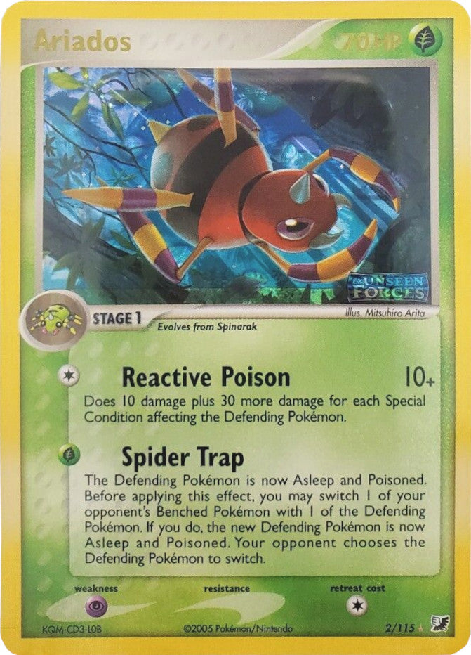 Pokemon | Ariados (2/115) (Stamped) [EX: Unseen Forces] | The Nerd Merchant