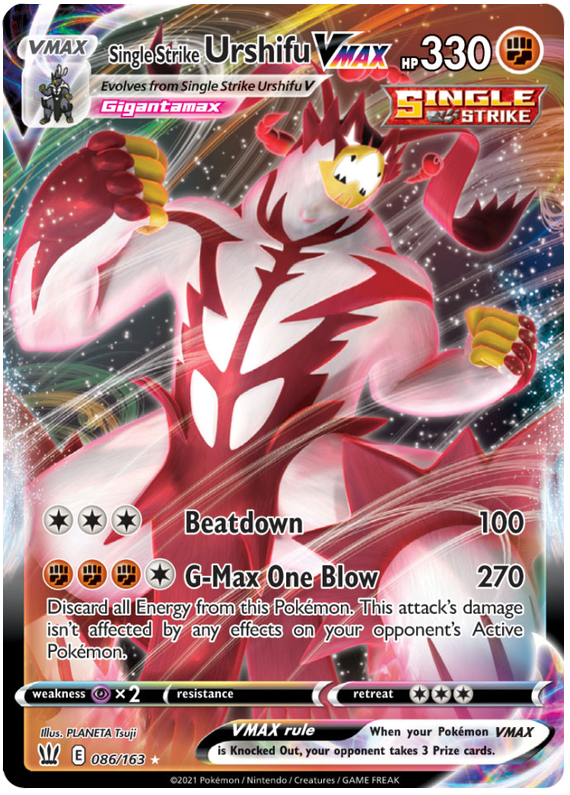 Pokemon | Single Strike Urshifu VMAX (086/163) [Sword & Shield: Battle Styles] | The Nerd Merchant