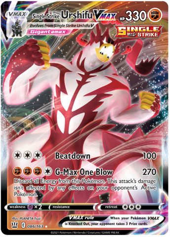 Pokemon | Single Strike Urshifu VMAX (086/163) [Sword & Shield: Battle Styles] | The Nerd Merchant