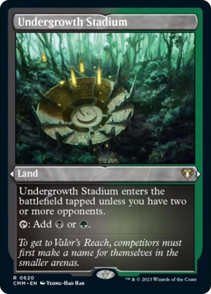 Magic | Undergrowth Stadium (Foil Etched) [Commander Masters] | The Nerd Merchant