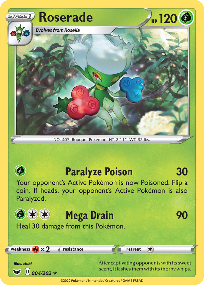 Pokemon | Roserade (004/202) [Sword & Shield: Base Set] | The Nerd Merchant
