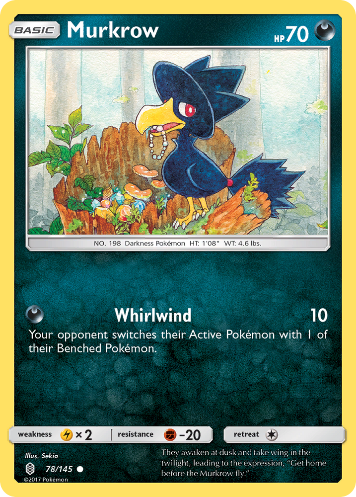 Pokemon | Murkrow (78/145) [Sun & Moon: Guardians Rising] | The Nerd Merchant