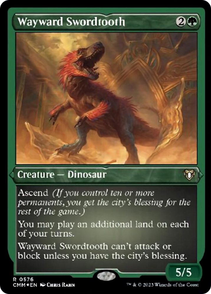Magic | Wayward Swordtooth (Foil Etched) [Commander Masters] | The Nerd Merchant