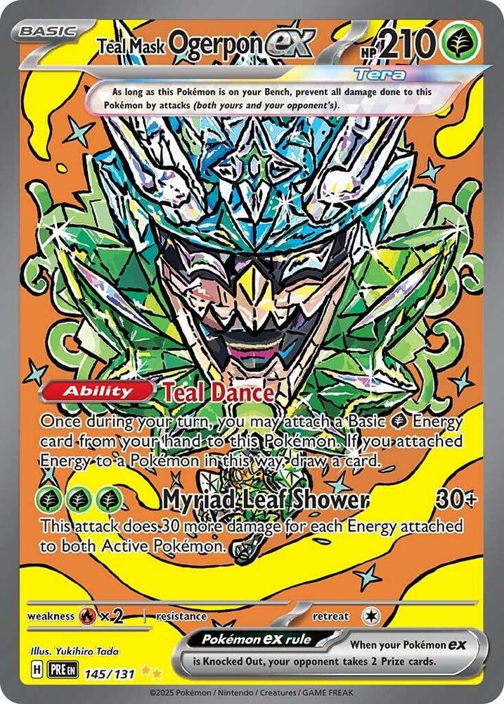 Pokemon | Teal Mask Ogerpon ex (145/131) [Scarlet & Violet: Prismatic Evolutions] | The Nerd Merchant