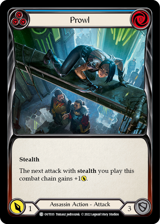 Flesh and Blood TCG | Prowl (Blue) [OUT035] (Outsiders)  Rainbow Foil | The Nerd Merchant
