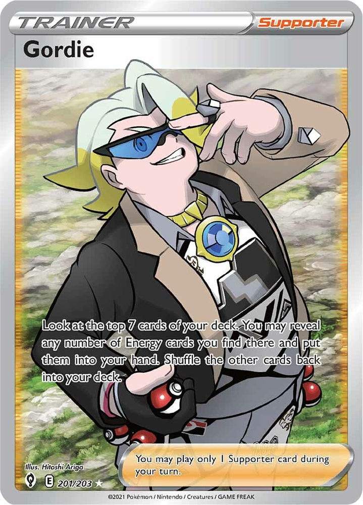 Pokemon | Gordie (201/203) [Sword & Shield: Evolving Skies] | The Nerd Merchant