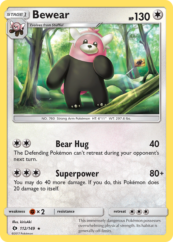 Pokemon | Bewear (112/149) [Sun & Moon: Base Set] | The Nerd Merchant